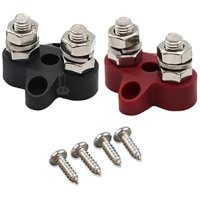 Dual Terminal Stud M8-linked set (1 red/1 black)