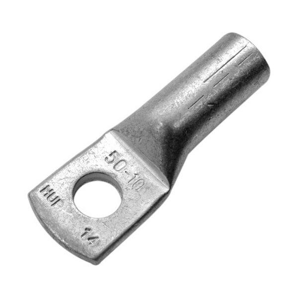 Tinned crimp cable lug 50 mm² M10 DIN 46235 collar type