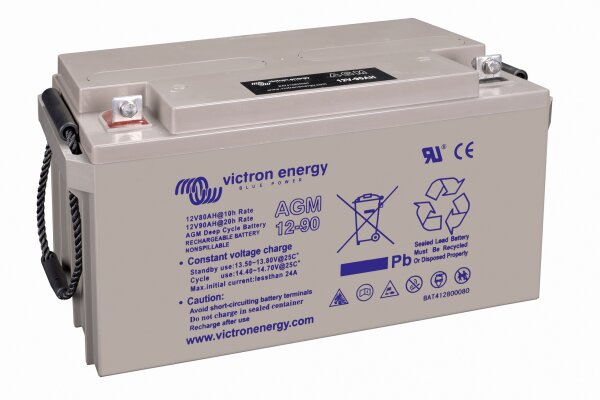 12V/90Ah AGM deep cycle battery (M6)
